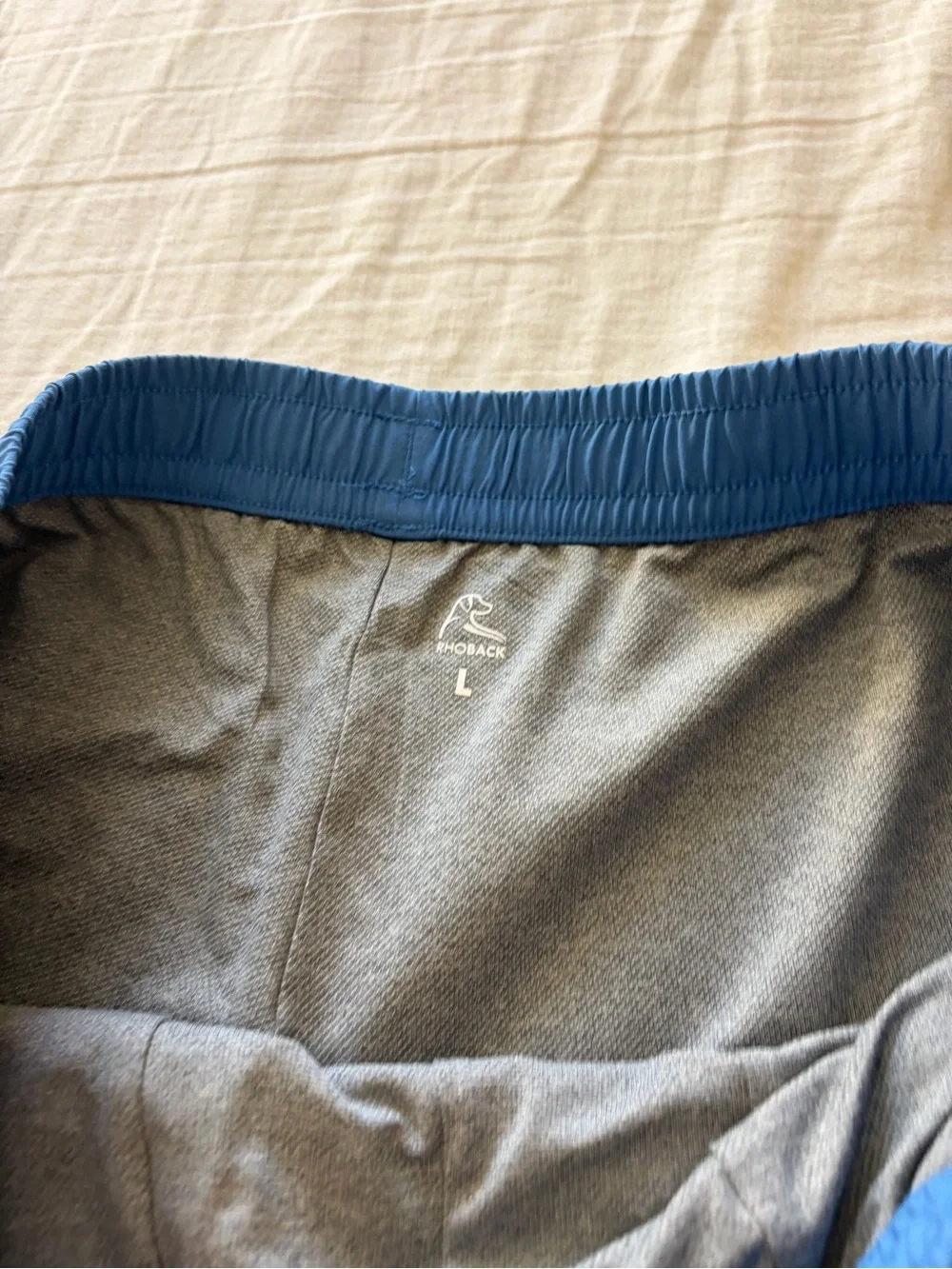 Rhoback Electric Blue Swim Trunks with White Drawstring